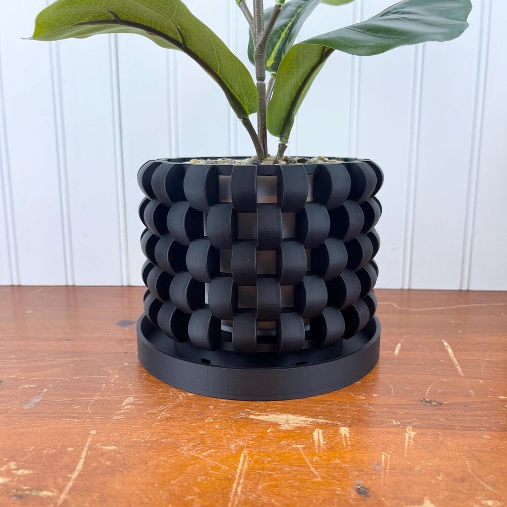 The Sinol Orchid Planter Pot with Drainage Tray, Modern Unique